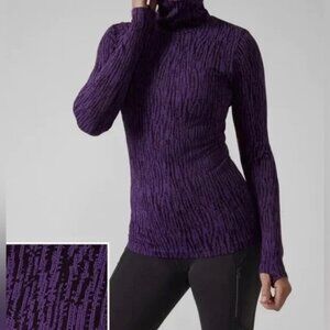 Athleta Flurry Elemental Turtleneck Purple